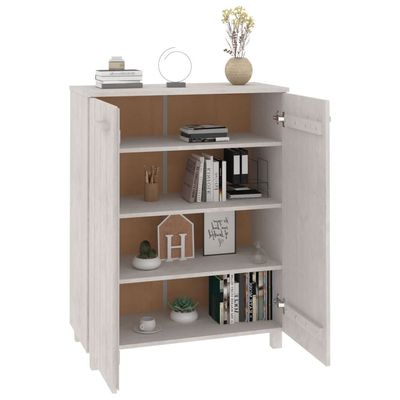 vidaXL Shoe Cabinet HAMAR White 85x40x108 cm Solid Wood Pine