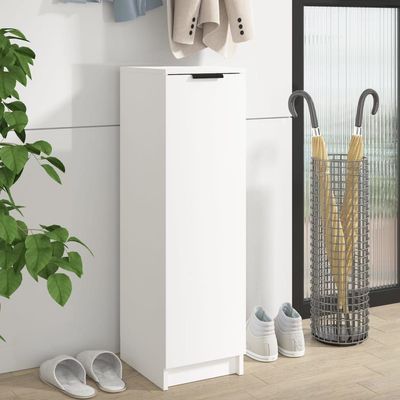 vidaXL Shoe Cabinet White 30x35x100 cm Engineered Wood