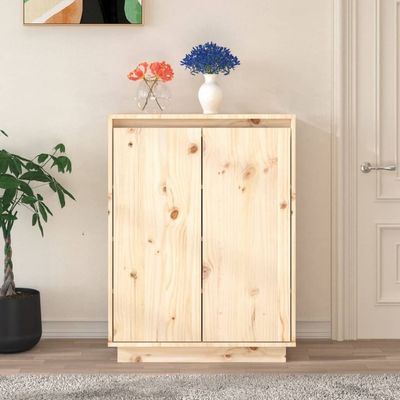 vidaXL Shoe Cabinet 60x35x80 cm Solid Wood Pine