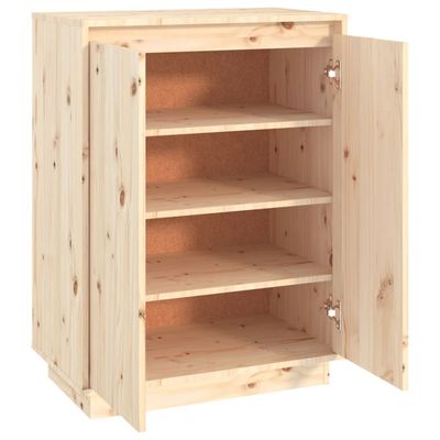 vidaXL Shoe Cabinet 60x35x80 cm Solid Wood Pine