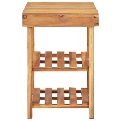 vidaXL Shoe Rack 90x32x46 cm Solid Acacia Wood