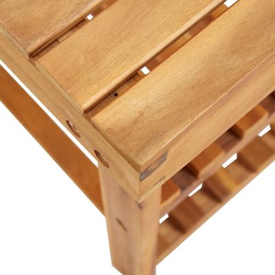 vidaXL Shoe Rack 70x32x46 cm Solid Acacia Wood