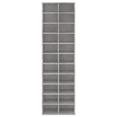 vidaXL Shoe Cabinet Concrete Grey 54x34x183 cm Engineered Wood