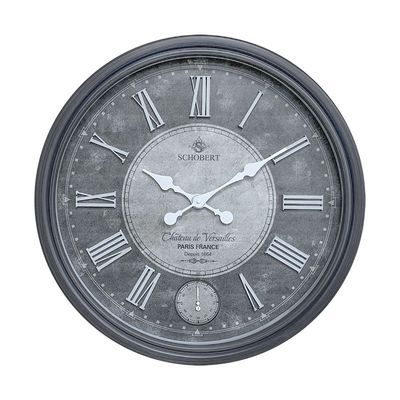 Elegance Wooden Wall Clock 6420  Italian Design 60cm Silent Silky Move Sub-Second hand