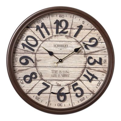 Modern Round Design Wooden Wall clock 6427 Pendulum Italian Design 60cm Silent Silky Move  