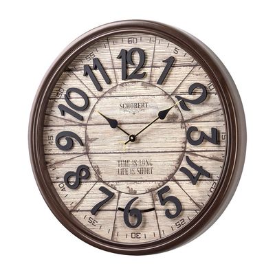 Modern Round Design Wooden Wall clock 6427 Pendulum Italian Design 60cm Silent Silky Move  