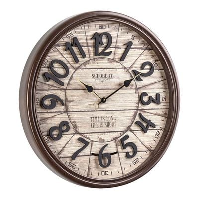 Modern Round Design Wooden Wall clock 6427 Pendulum Italian Design 60cm Silent Silky Move  
