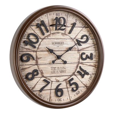 Modern Round Design Wooden Wall clock 6428 Pendulum Italian Design 60cm Silent Silky Move  