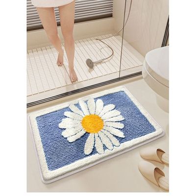 Floor Mat Absorbent Non-slip Polyester Household Door Carpet for Home (50x80cm)