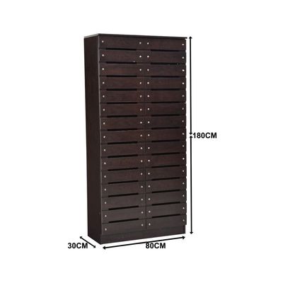 Household Large Capacity Storage Wooden Shoe Cabinet  Shoe Storage Cabinet,Shoe rack with 2 Door for entryway,Modern Design Furniture Shoe Storage Cabinet for Closet, Living Room, Bedroom, WENGE