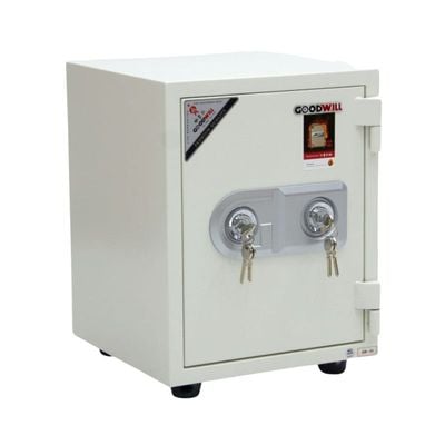 Modren Design Security Safe Locker Stainless Steel 45 KG - White Green 2 Keys Safe Locker Box Fire Resistant, Waterproof