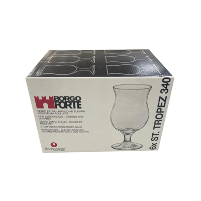 Borgonovo Cal.St.Tropez 340ML Large Glass, Set Of 6