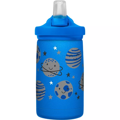 CamelBak Eddy+ Kids 12 oz Bottle, Insulated Stainless Steel with Straw Cap - Leak Proof When Closed,Space Smiles!