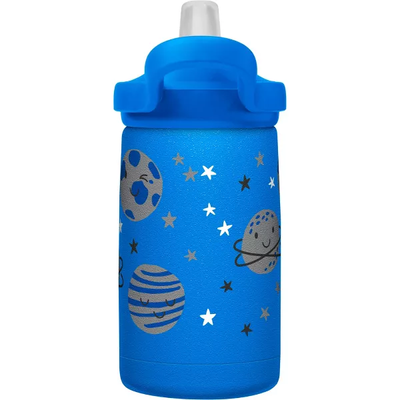 CamelBak Eddy+ Kids 12 oz Bottle, Insulated Stainless Steel with Straw Cap - Leak Proof When Closed,Space Smiles!