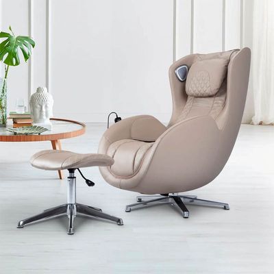 Nourest Orion 3D Rocking Recline Massage chair With Ottoman and Heating Therapy - Beige