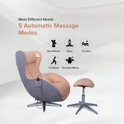 Orion 3D Rocking Recline Massage chair With Ottoman and Heating Therapy - Brown