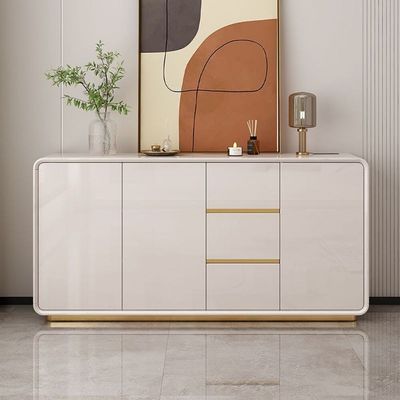 Sideboard Buffet Cabinet Wooden Modern Storage Cabinet for Kitchen, Dining room, Living room Off White