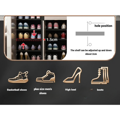 Shoe Cabinet Keeper Shoe Rack 160cm - Off White Shoe Cabinet Keeper Shoe Rack 160cm - Off White