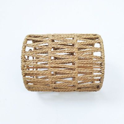 Hand Woven Rattan Cage Pendant Light Cover With Aesthetic Design (Size 12x15CM)