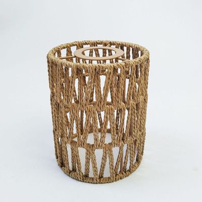 Hand Woven Rattan Cage Pendant Light Cover With Aesthetic Design (Size 12x15CM)