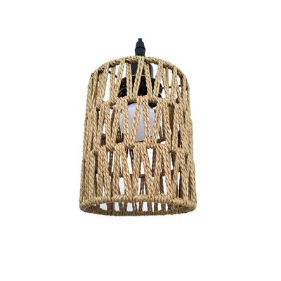 Hand Woven Rattan Cage Pendant Light Cover With Aesthetic Design (Size 12x15CM)