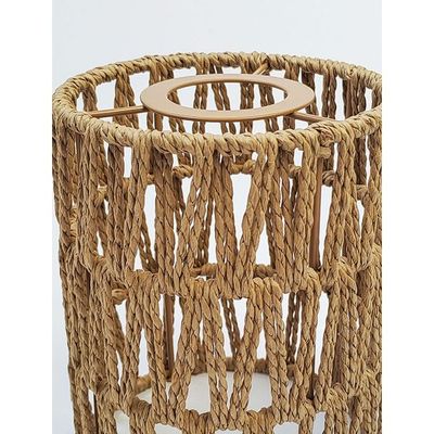 Hand Woven Rattan Cage Pendant Light Cover With Aesthetic Design (Size 12x15CM)