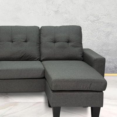 Modern Design Sofa cum Bed or 3 Seater Sofa Grey Soft fabric 3-Seater Sofa,Made of finiest fabric sofa cum bed is Foldable Futon Bed for Living Room –dark grey