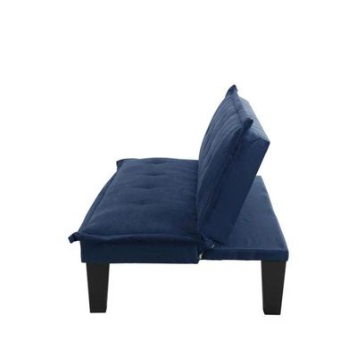 Modern Design SOFA CUM BED blue  3 Seater Sofa Soft Fabric 3-Seater Sofa,Made of finiest Fabric sofa cum bed is Foldable Futon Bed for Living Room  Blue 