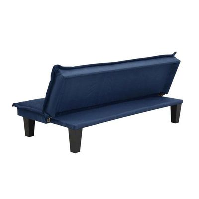 Modern Design SOFA CUM BED blue  3 Seater Sofa Soft Fabric 3-Seater Sofa,Made of finiest Fabric sofa cum bed is Foldable Futon Bed for Living Room  Blue 