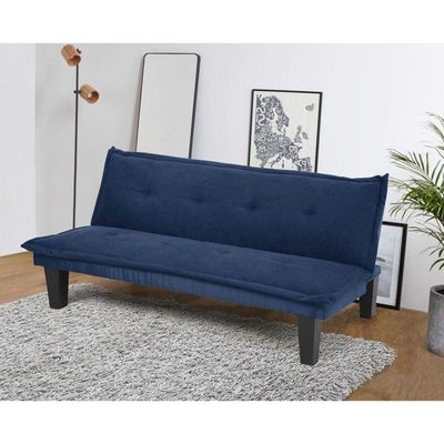 Modern Design SOFA CUM BED blue  3 Seater Sofa Soft Fabric 3-Seater Sofa,Made of finiest Fabric sofa cum bed is Foldable Futon Bed for Living Room  Blue 