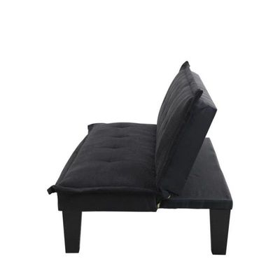 Modern Design SOFA CUM BED blue  3 Seater Sofa Soft Fabric 3-Seater Sofa,Made of finiest Fabric sofa cum bed is Foldable Futon Bed for Living Room  BLACK