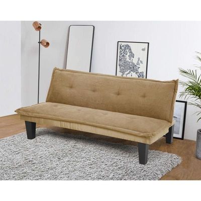 Modern Design SOFA CUM BED blue  3 Seater Sofa Soft Fabric 3-Seater Sofa,Made of finiest Fabric sofa cum bed is Foldable Futon Bed for Living Room  BEIGE