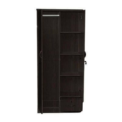 2 Door Wooden Wardrobe Cabinet Cupboard Engineered Wood Perfect Modern Stylish Heavy Duty (WENGE)