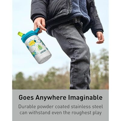 Camelbak Eddy+ Kids 12 Oz Bottle, Insulated Stainless Steel With Straw Cap - Leak Proof When Closed,Bugs!