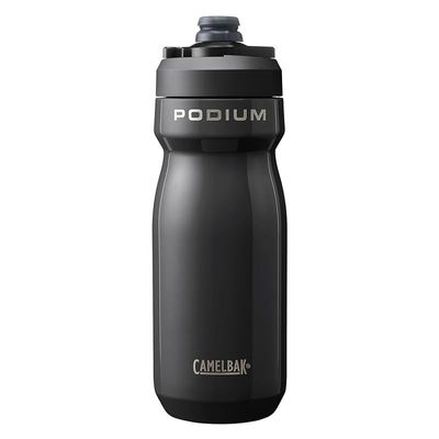 Camelbak Podium Steel Insulated Stainless Steel Bike Water Bottle For Cycling, Fitness &Amp; Sports- Fits Most Bike Cages, 18Oz - Black