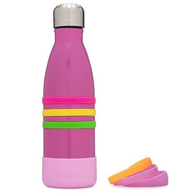 Yumbox Aqua Stainless Steel Triple Insulated Water Bottle 14 Oz/ 420 Ml (Pacific Pink)