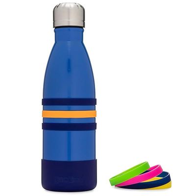 Yumbox Aqua Stainless Steel Triple Insulated Water Bottle 14 Oz/ 420 Ml (Ocean Blue)