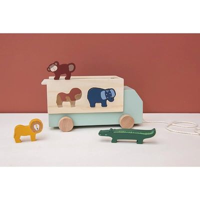 Wooden Animal Truck