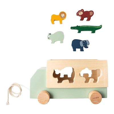 Wooden Animal Truck