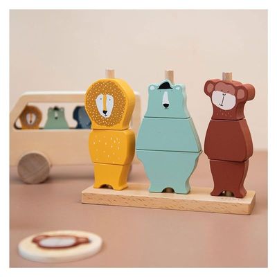 Wooden Animal Puzzle Stacker