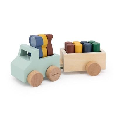 Wooden Animal Car With Trailer