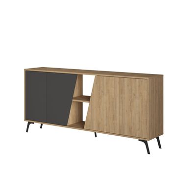 Mourah Fiona Console 180 Cm - Oak/Anthracite - 2 Years Warranty