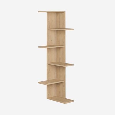 Mourah Saso Corner Bookcase - Oak/Oak - 2 Years Warranty