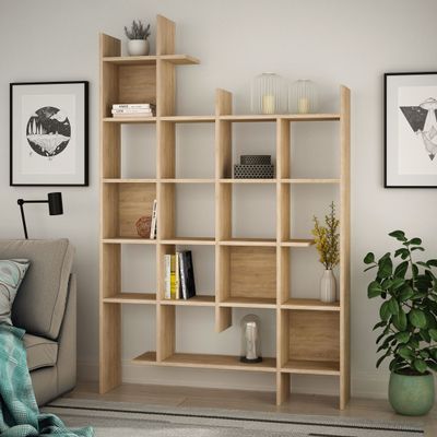 Mourah Manco Bookcase - Oak/Oak - 2 Years Warranty