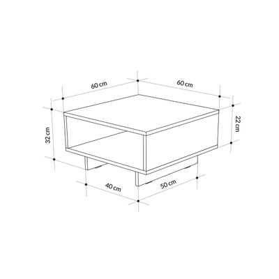 Mourah Hola Coffee Table Oak/Oak - 2 Years Warranty