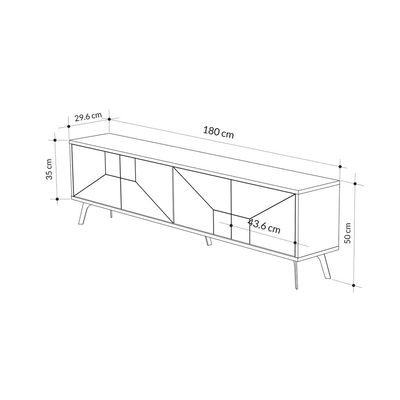 Mourah Dune Tv Stand Up To 70 Inches With Storage -  Oak - 2 Years Warranty