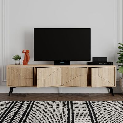 Mourah Dune Tv Stand Up To 70 Inches With Storage -  Oak - 2 Years Warranty