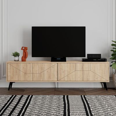 Mourah Dune Tv Stand Up To 70 Inches With Storage -  Oak - 2 Years Warranty