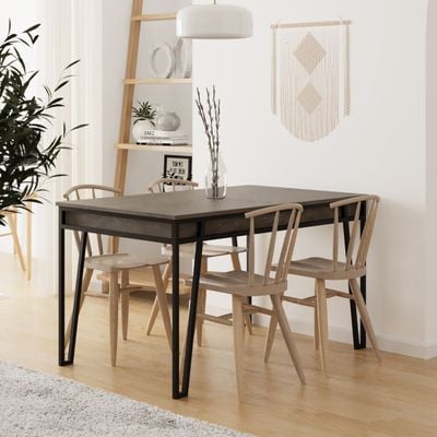 Mourah Pal Dining Table - Dark Coffee - 2 Years Warranty