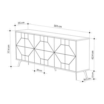 Mourah Dune Console 181 - Anthracite - 2 Years Warranty